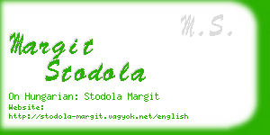 margit stodola business card